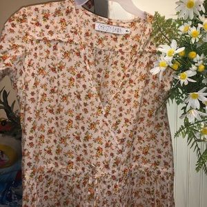 Christy Dawn Fall Calico midi dress